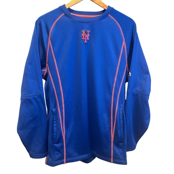 Majestic Other - New York Mets Majestic Blue Thermal Base Pullover Long Sleeve Top Size Small